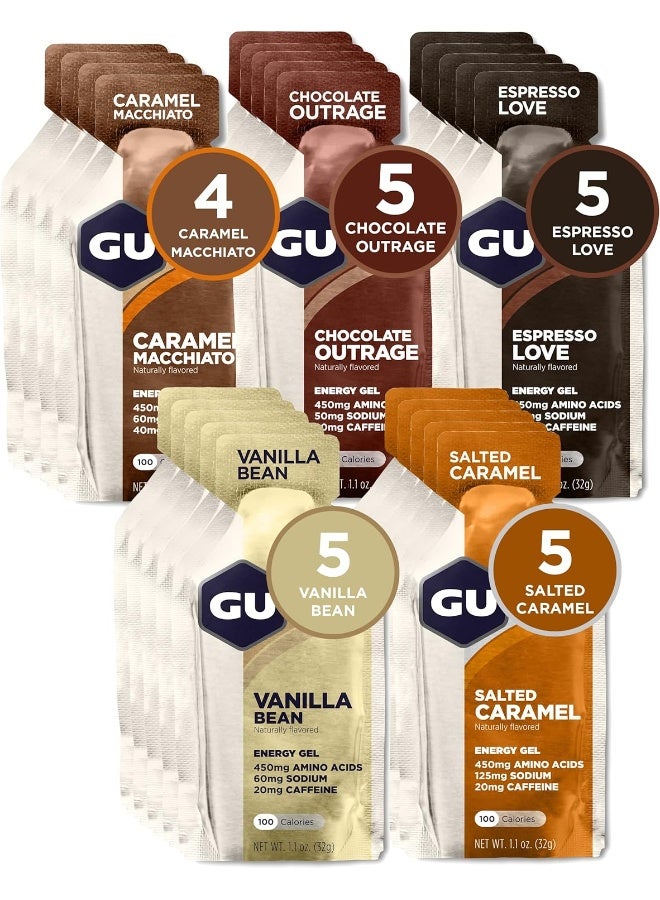 Gu Energy Original Sports Nutrition Energy Gel 24 Count  Assorted Indulgent Flavors - Image 1